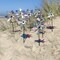 In the Breeze 2664 - 8 Inch Iridescent Pinwheel Spinners (8-Pack)  - Outdoor Garden Décor